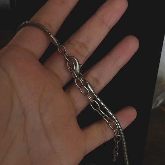 Fringe silver tone necklace - Picture 3 of 4